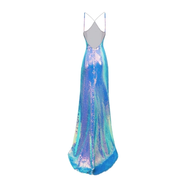 Gemy Maalouf Halter-Neck Slim-Cut Dress, view 5