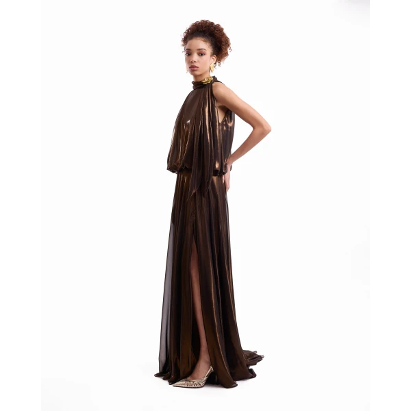 Gemy Maalouf Halter Scarf Dress, view 3