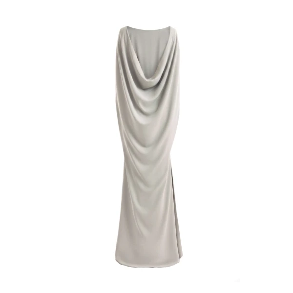 Gemy Maalouf High-Neck Dress with Cape Sleeves, view 5