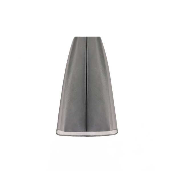 Gemy Maalouf High-Neck Feather Top with Metallic Skirt