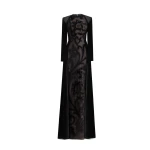 Gemy Maalouf High-Neck Velvet Embroidered Dress Gemy Maalouf High-Neck Velvet Embroidered Dress