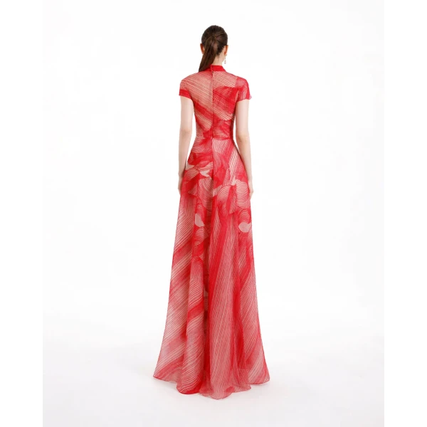 Gemy Maalouf High-Neckline Dress, view 3