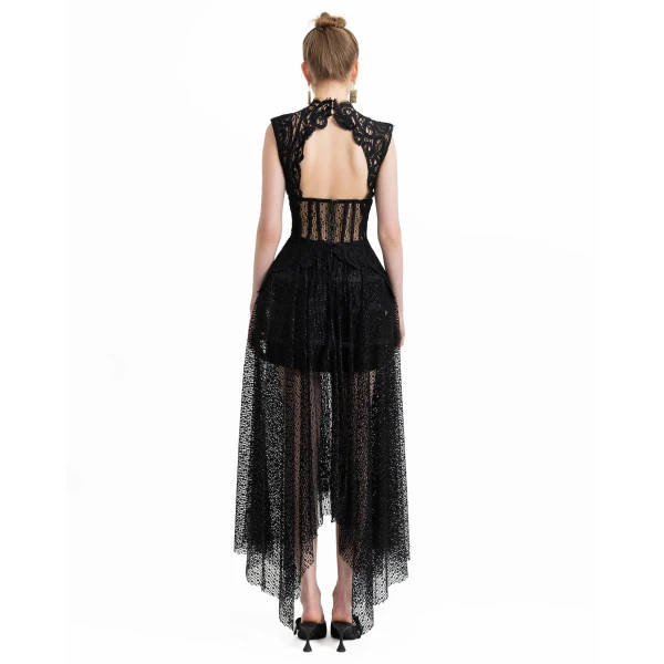 Gemy Maalouf Intricate Lace Dress, view 3