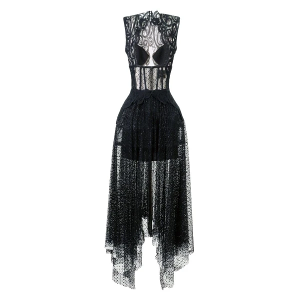Gemy Maalouf Intricate Lace Dress, view 5