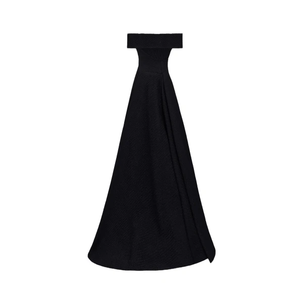 Gemy Maalouf Jacquard Waistline Dress, view 5