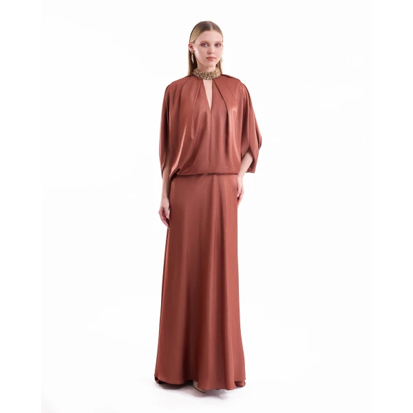 Gemy Maalouf Keyhole Batwing Dress, view 2