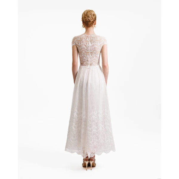 Gemy Maalouf Lace See-Through Back Dress, view 3