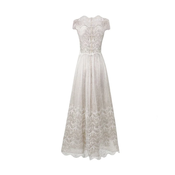 Gemy Maalouf Lace See-Through Back Dress, view 5