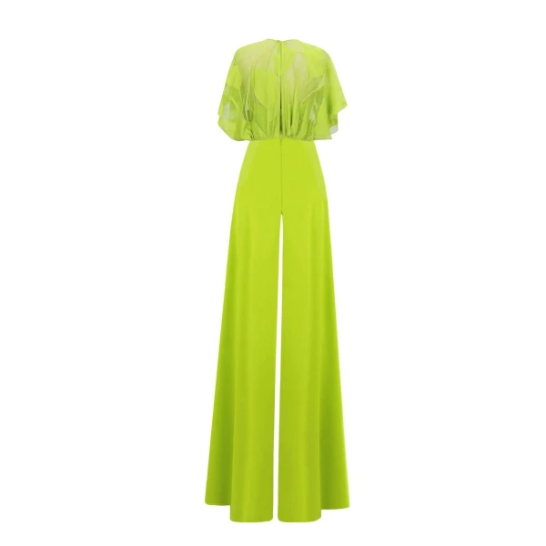 Gemy Maalouf Lace Top Paired With High Waisted Pant, view 5