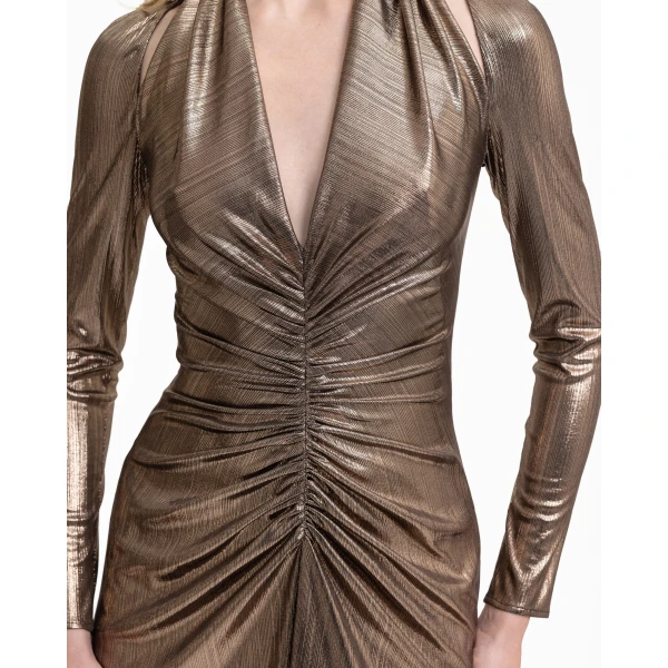 Gemy Maalouf Lamé Jersey Dress with Cut-Outs, view 4