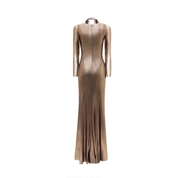 Gemy Maalouf Lamé Jersey Dress with Cut-Outs, view 5