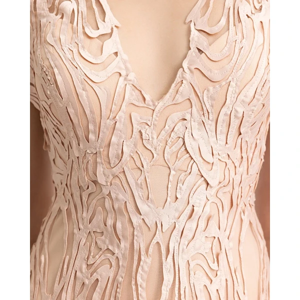 Gemy Maalouf Laser-Cut Embroidery Dress, view 4