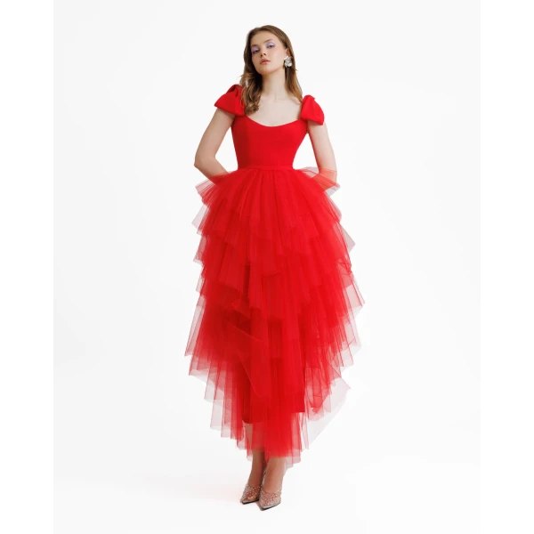 Gemy Maalouf Long Dress With Bow Design, view 2