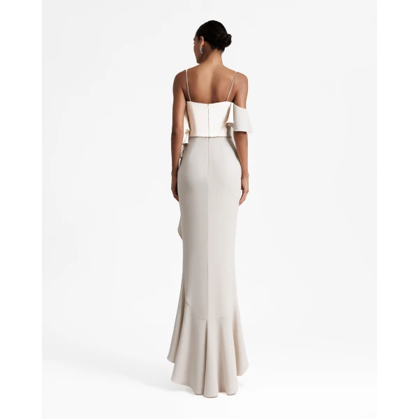 Gemy Maalouf Long Dress With Ruffles, view 3