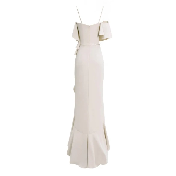 Gemy Maalouf Long Dress With Ruffles, view 5
