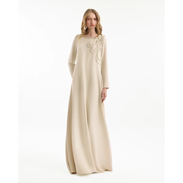 Gemy Maalouf Long-Sleeve A-Line Dress, view 2