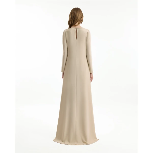 Gemy Maalouf Long-Sleeve A-Line Dress, view 3