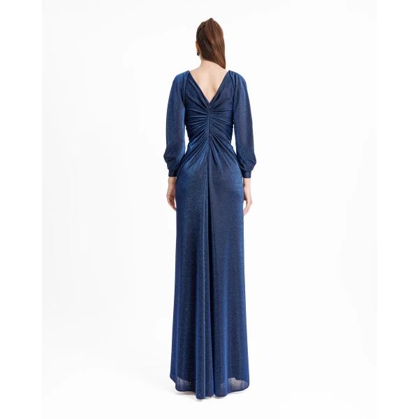 Gemy Maalouf Long Sleeve Gathered Dress, view 3