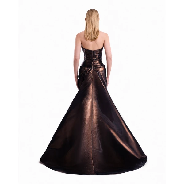 Gemy Maalouf Metallic Mermaid Dress, view 3