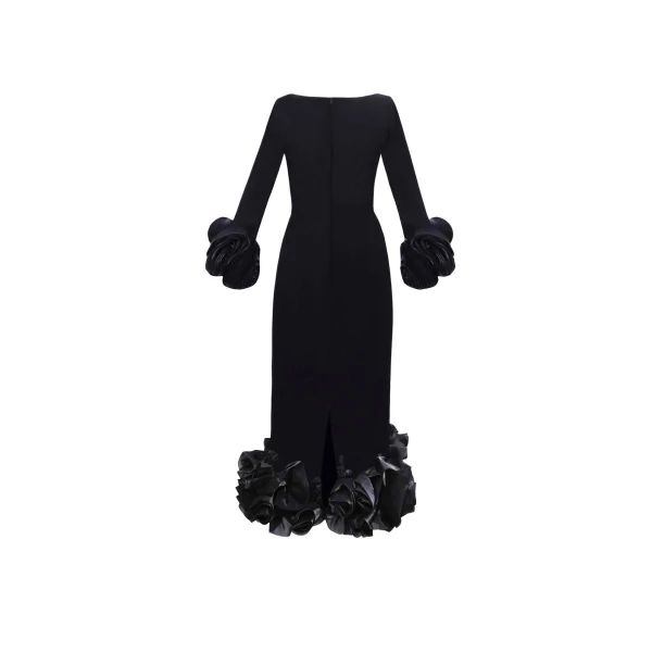 Gemy Maalouf Midi Crepe Dress, view 5