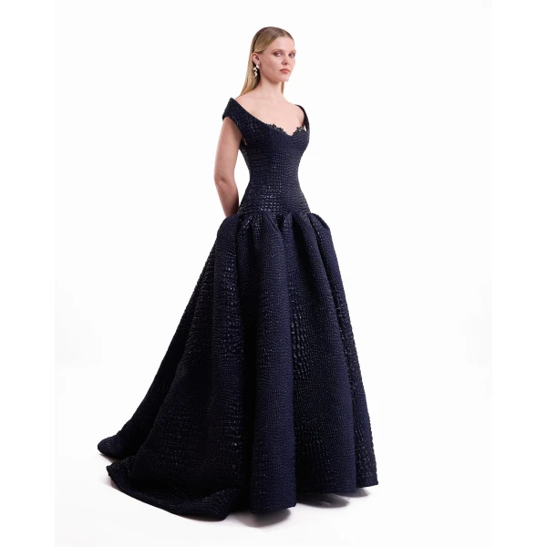 Gemy Maalouf Off-Shoulder Sweetheart Dress, view 3