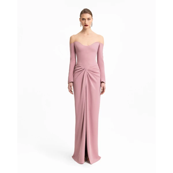 Gemy Maalouf Off-Shoulders Draped Dress, view 2