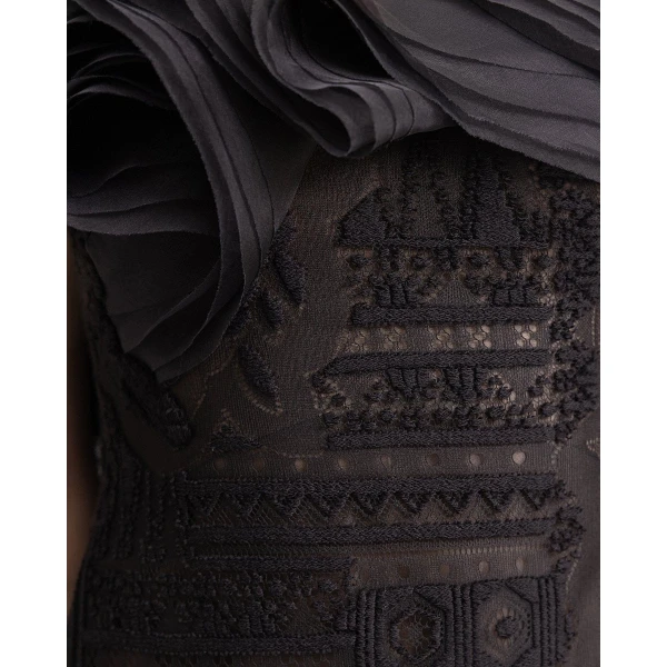Gemy Maalouf Off-Shoulders Loose-Cut Dress, view 4