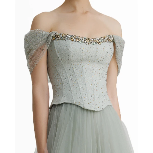 Gemy Maalouf Off-The-Shoulder Corset Dress, view 4