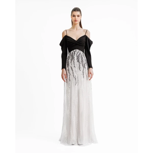 Gemy Maalouf Off-The-Shoulder Draped Dress, view 2