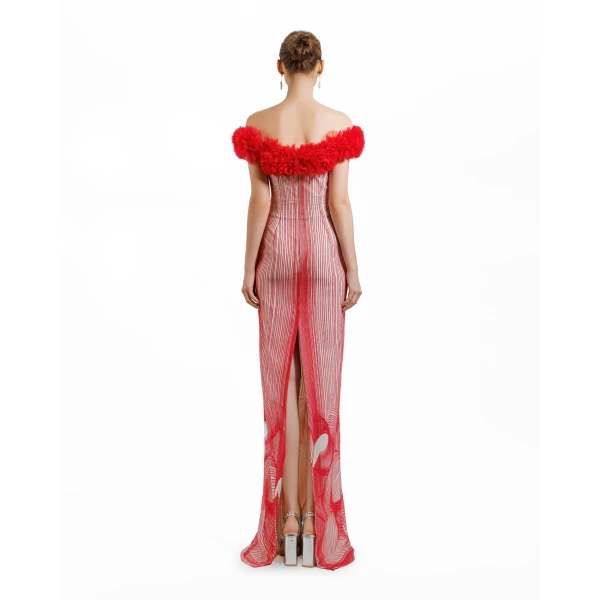 Gemy Maalouf Off-The-Shoulders Slim-Cut Dress, view 3
