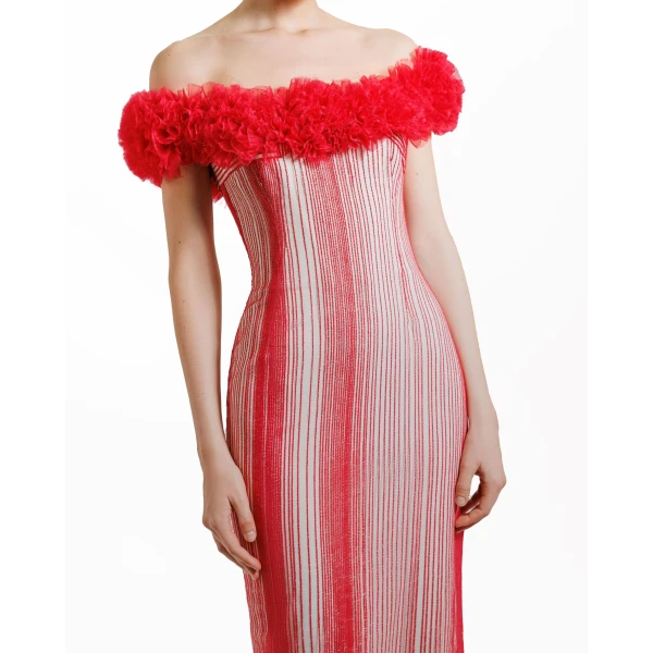 Gemy Maalouf Off-The-Shoulders Slim-Cut Dress, view 4