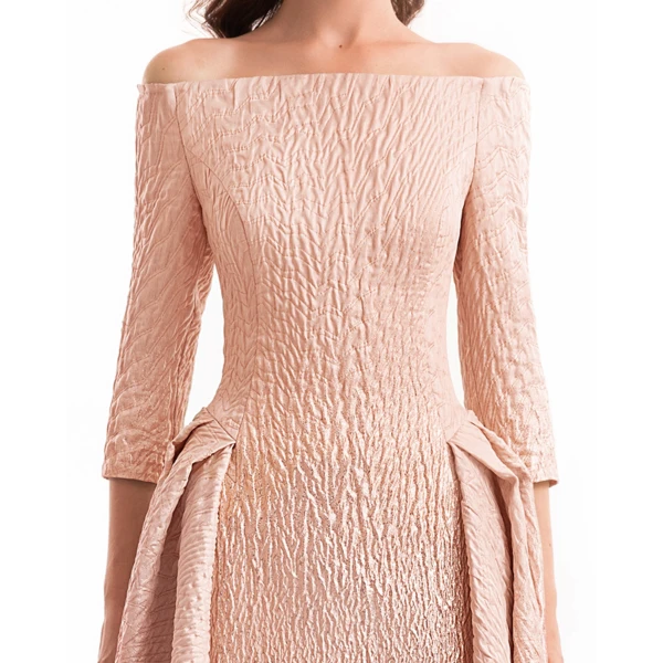 Gemy Maalouf Ombré Off-Shoulder Jacquard Dress, view 4