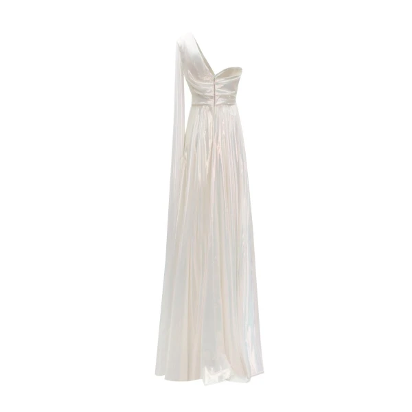 Gemy Maalouf One-Shoulder Draped Chiffon Dress, view 5