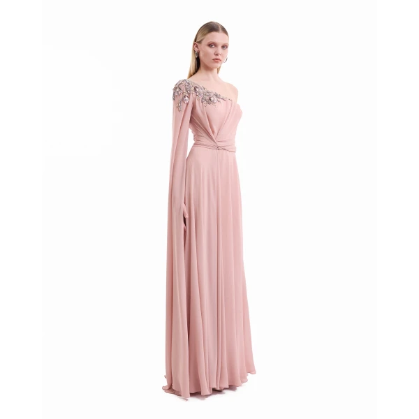 Gemy Maalouf One-Shoulder Draped Dress, view 3