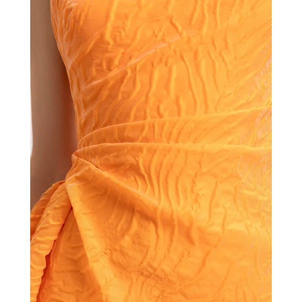 Gemy Maalouf One-Shoulder Dress with Draped Waistline, view 4