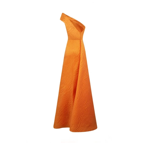 Gemy Maalouf One-Shoulder Dress with Draped Waistline, view 5
