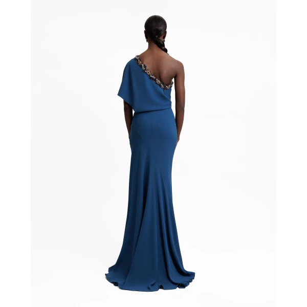 Gemy Maalouf One Shoulder Long Dress, view 3