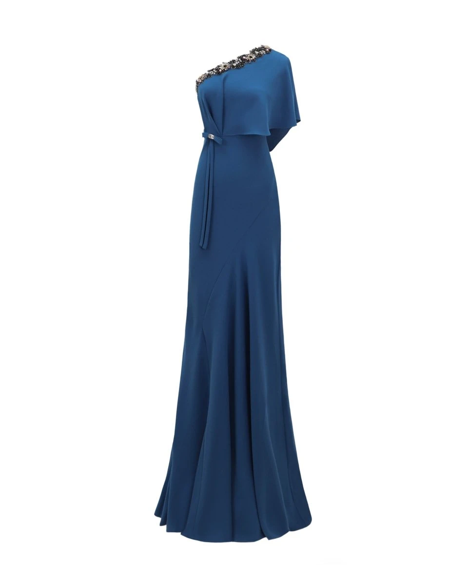Gemy Maalouf One Shoulder Long Dress Gemy Maalouf One Shoulder Long Dress