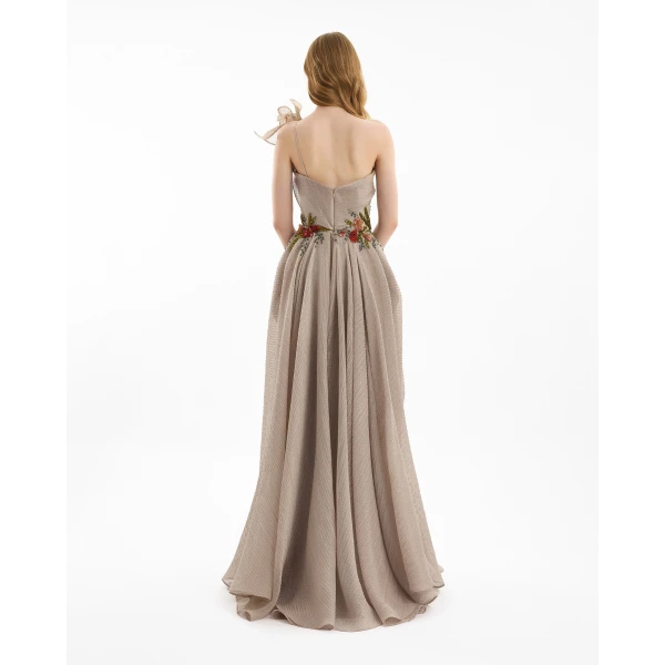 Gemy Maalouf One-Shoulder Pleated Dress, view 3
