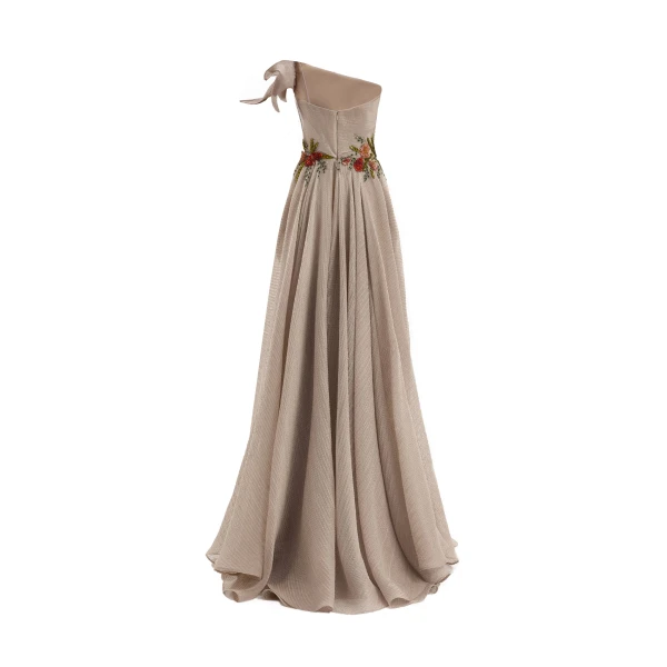 Gemy Maalouf One-Shoulder Pleated Dress, view 5