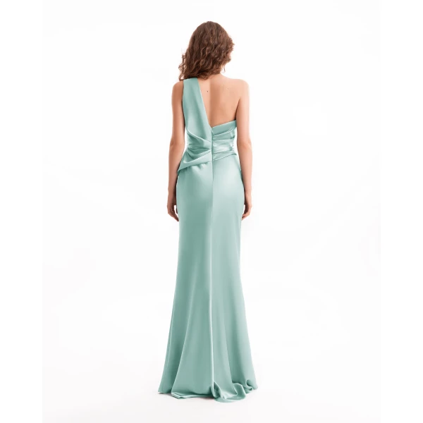 Gemy Maalouf One-Shoulder Satin Dress, view 3