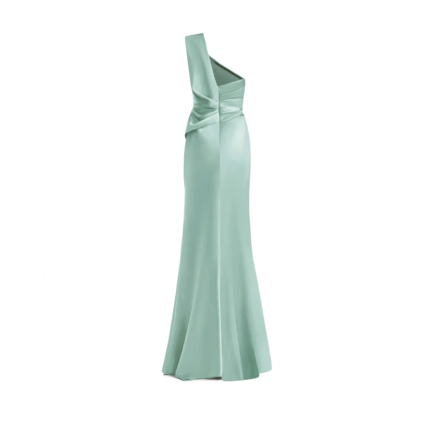 Gemy Maalouf One-Shoulder Satin Dress, view 5
