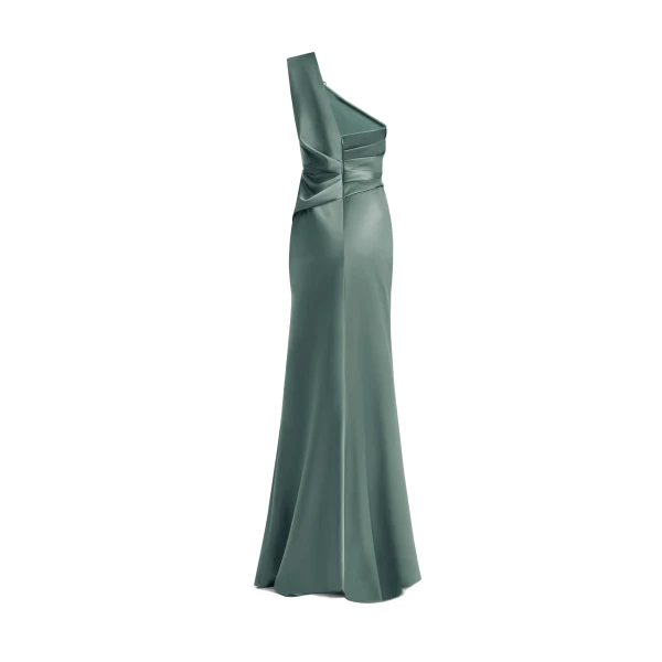 Gemy Maalouf One-Shoulder Satin Dress, view 5