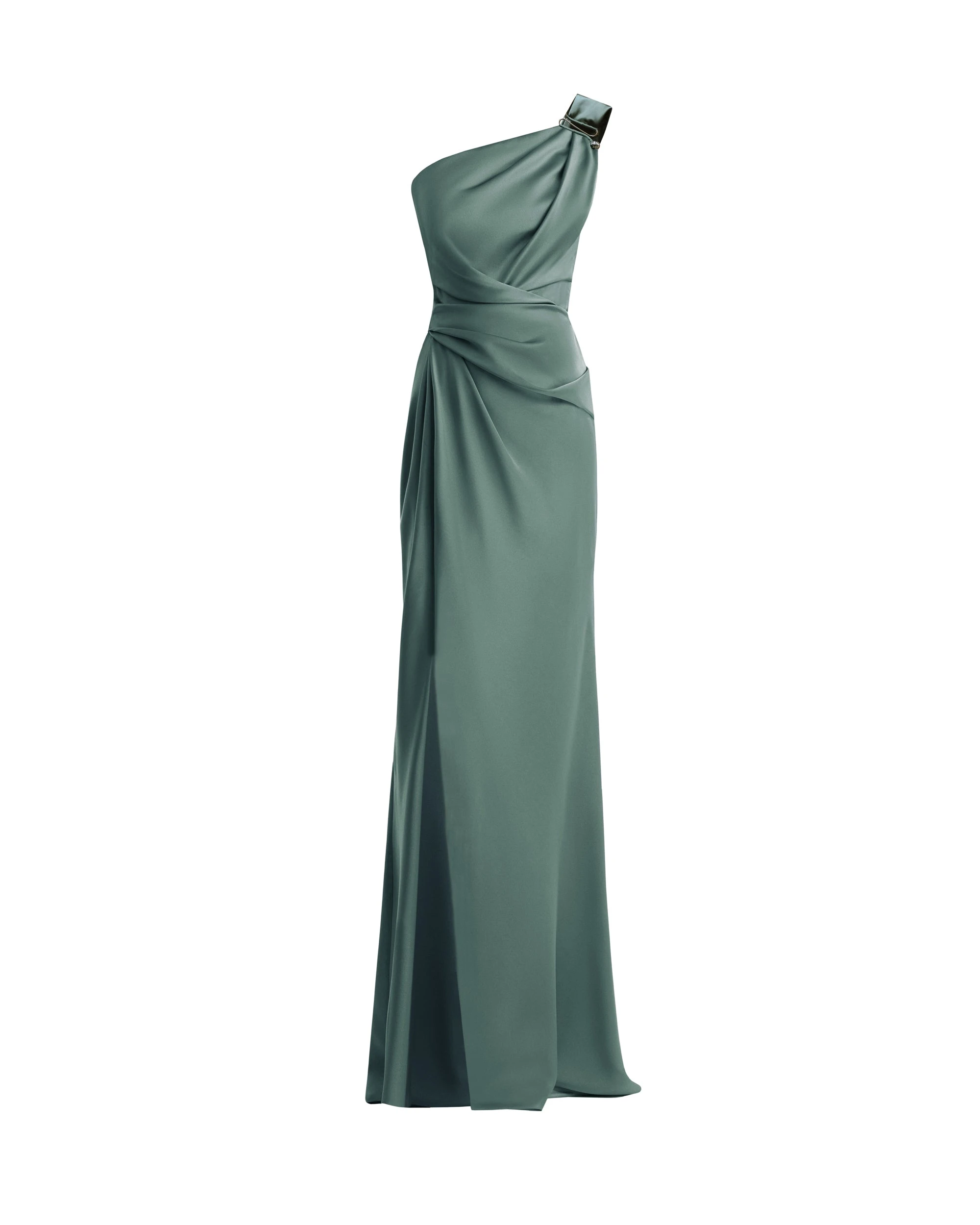 Gemy Maalouf One-Shoulder Satin Dress Gemy Maalouf One-Shoulder Satin Dress