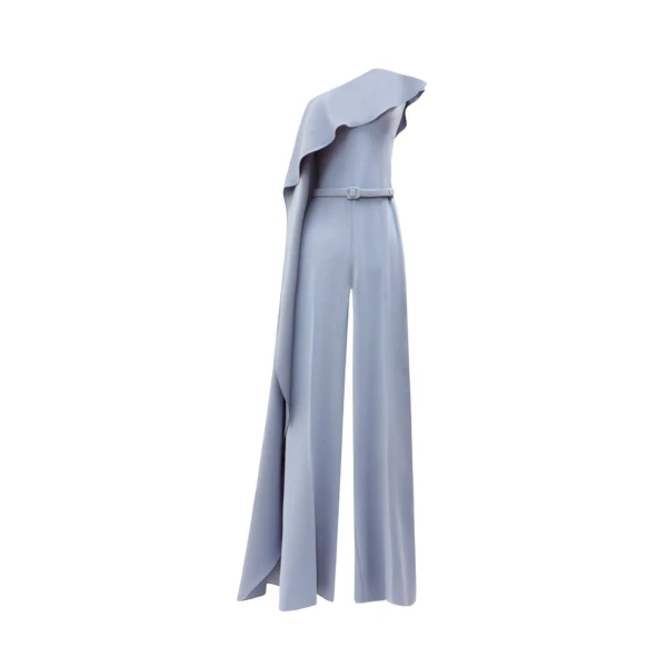 One-Shoulder Straight-Cut Jumpsuit