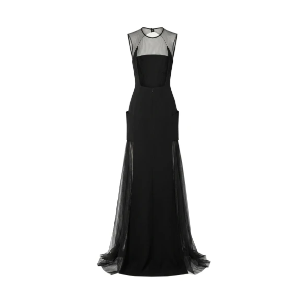 Gemy Maalouf Open-Back Dress with Structured Hips, view 5
