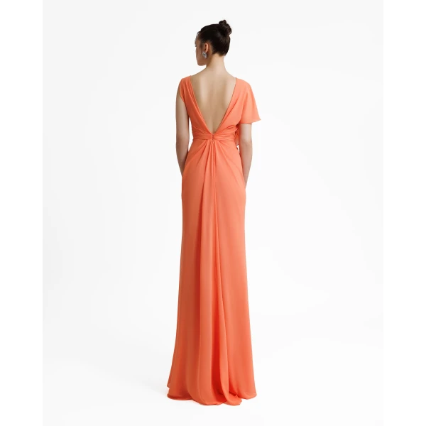 Gemy Maalouf Open V-Shaped Back Dress, view 3