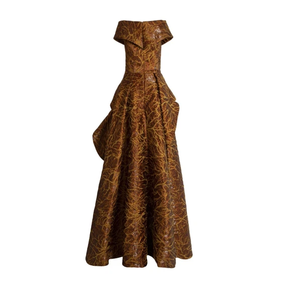Gemy Maalouf Overlapped Neckline Dress, view 5