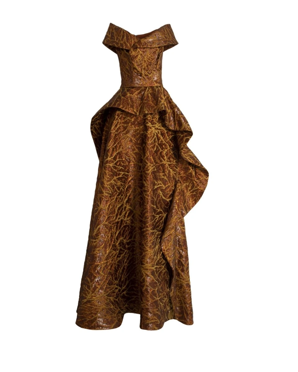 Gemy Maalouf Overlapped Neckline Dress Gemy Maalouf Overlapped Neckline Dress