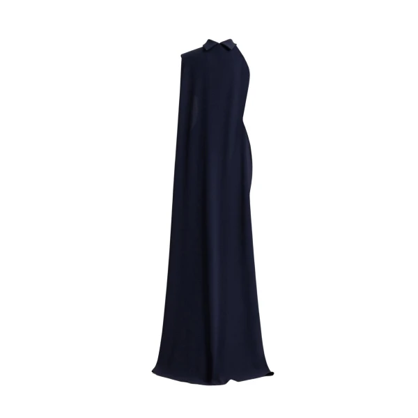 Gemy Maalouf Padded Shoulder Dress with Cape, view 5